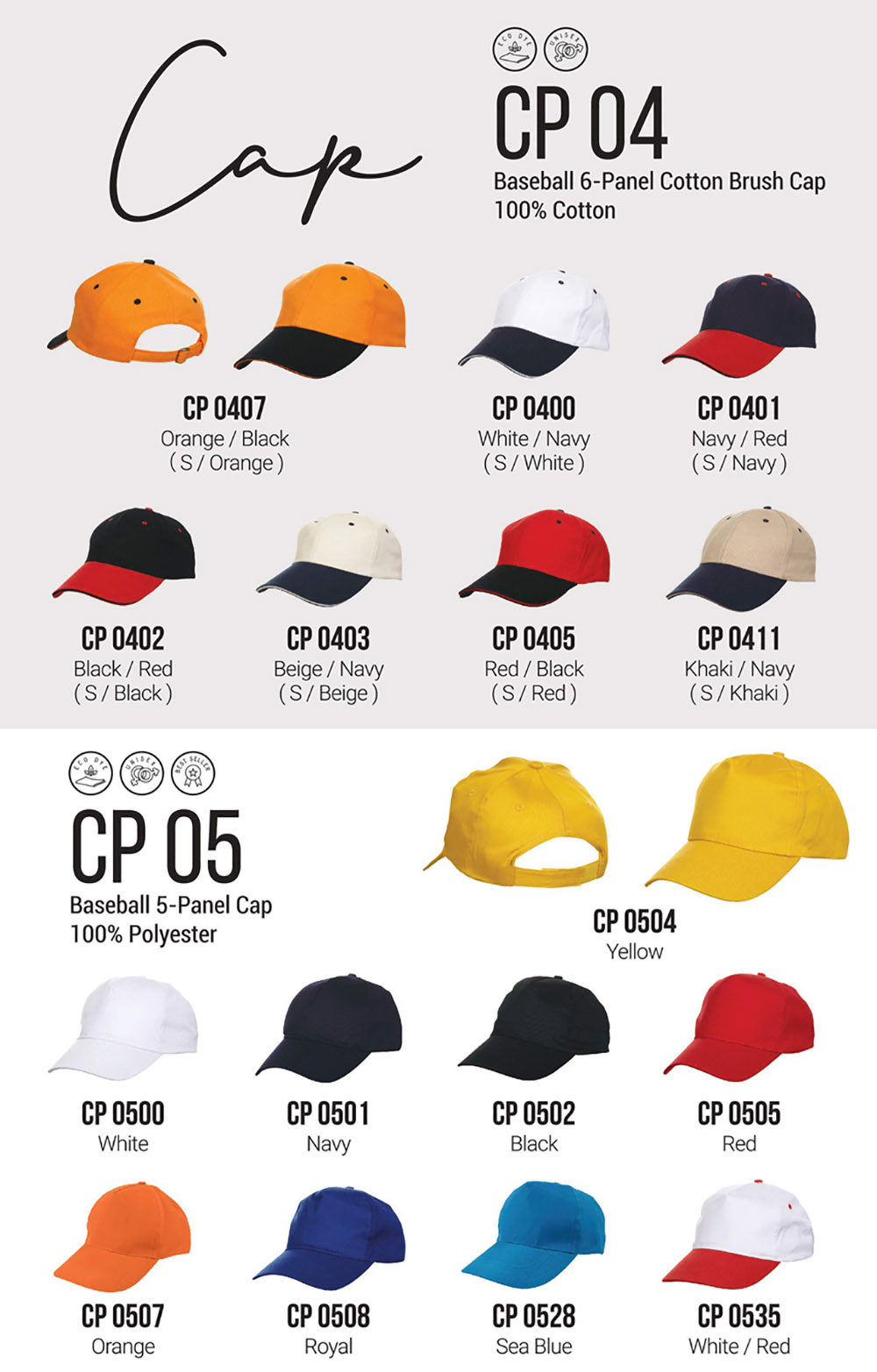 katalog cap topi