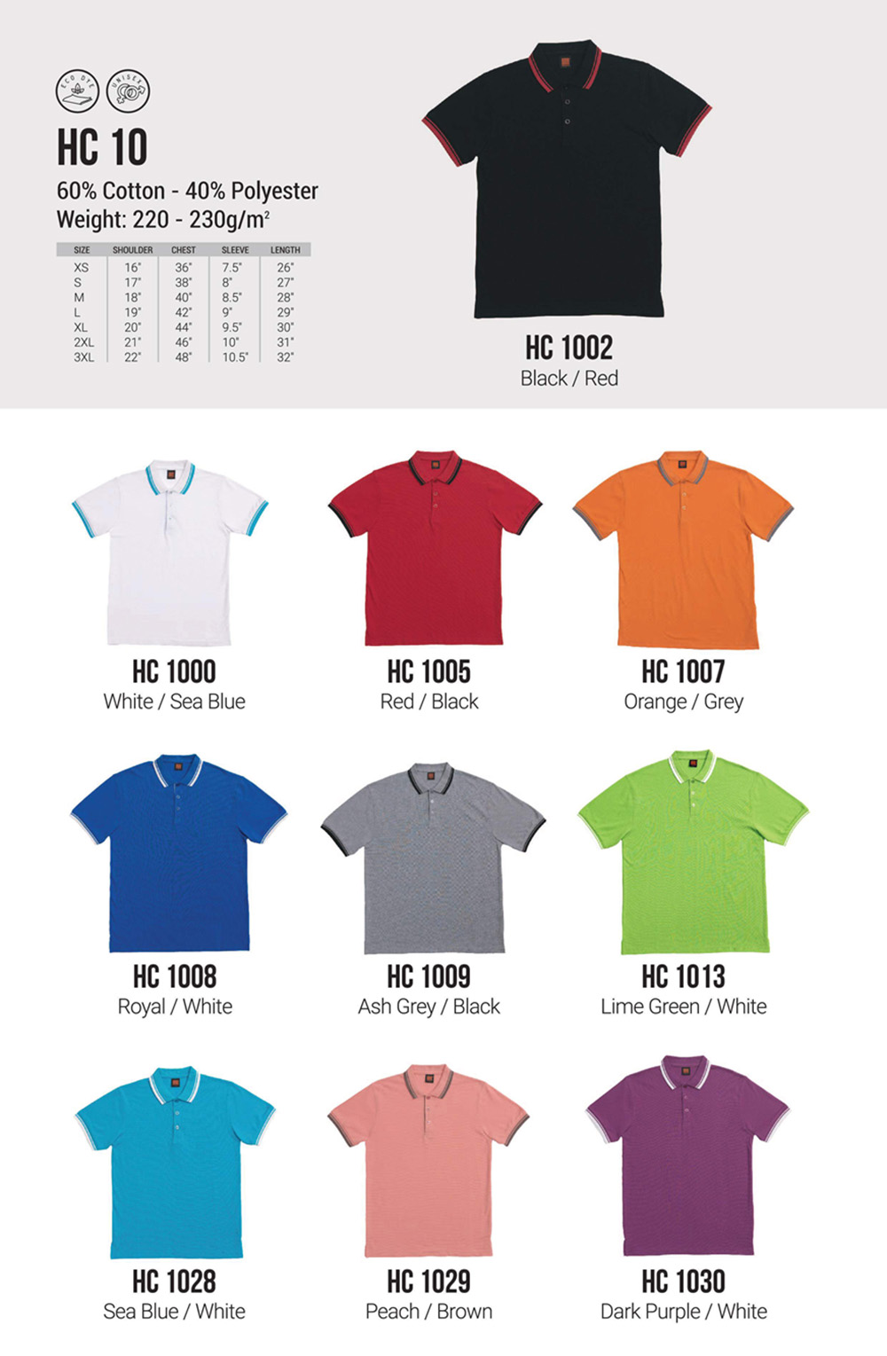 HC 10 Tshirt polo